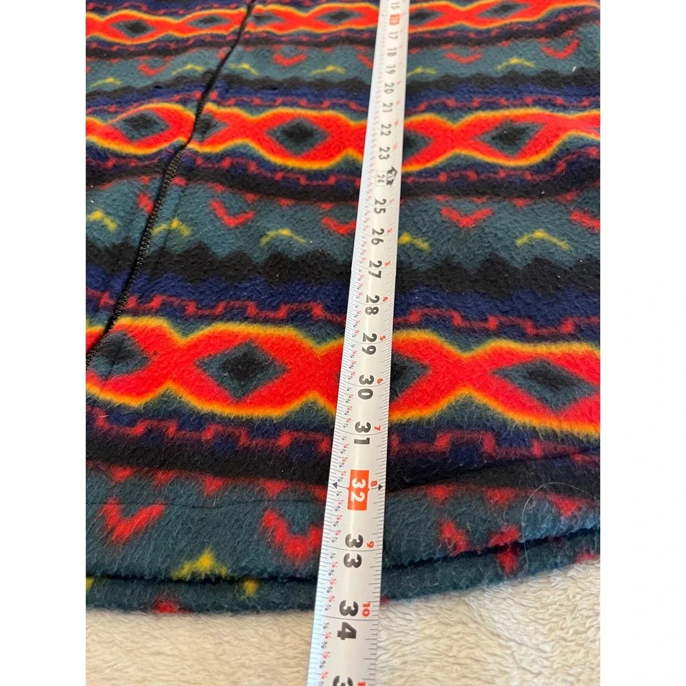 World Famous Sports Fleece Jacket Southwest Geometric Print Made in USA XL